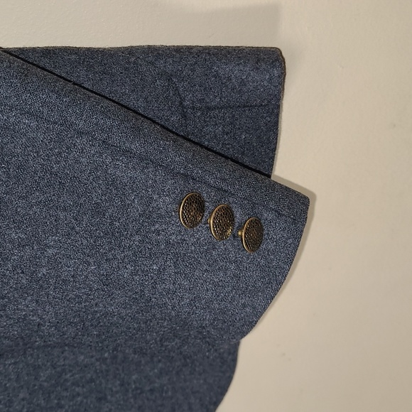 Flynn O'Hara Gray Wool Blazer, St. Anthony's Emblem, 18R - Picture 5 of 10